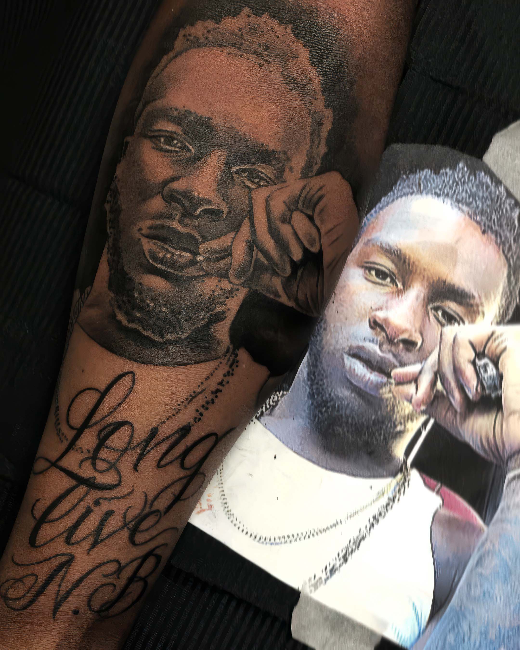 Portrait tattoo by Bruno Wayhs