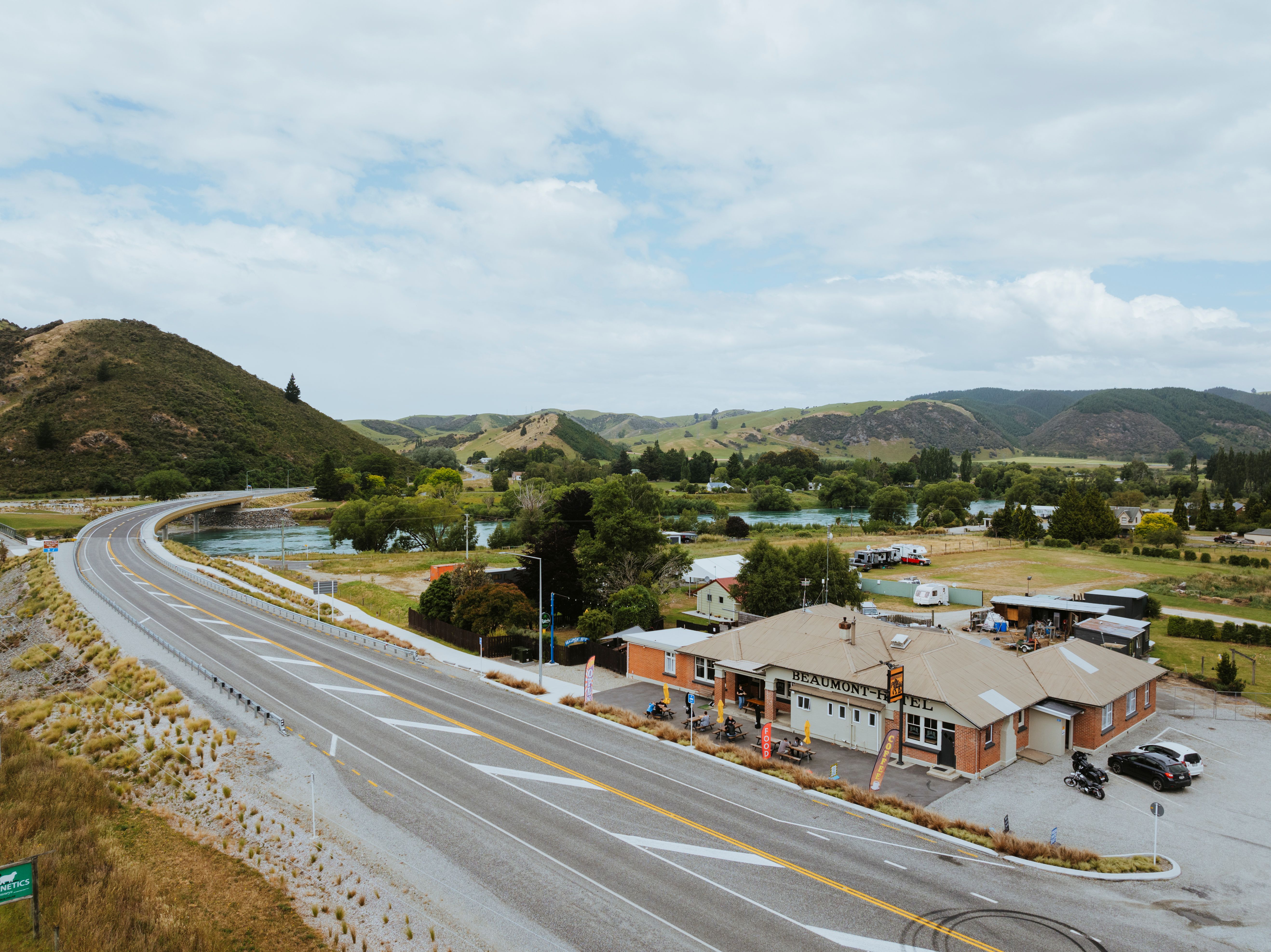 Beaumont Hotel is located on State Highway 8 in between Lawrence and Roxburgh.