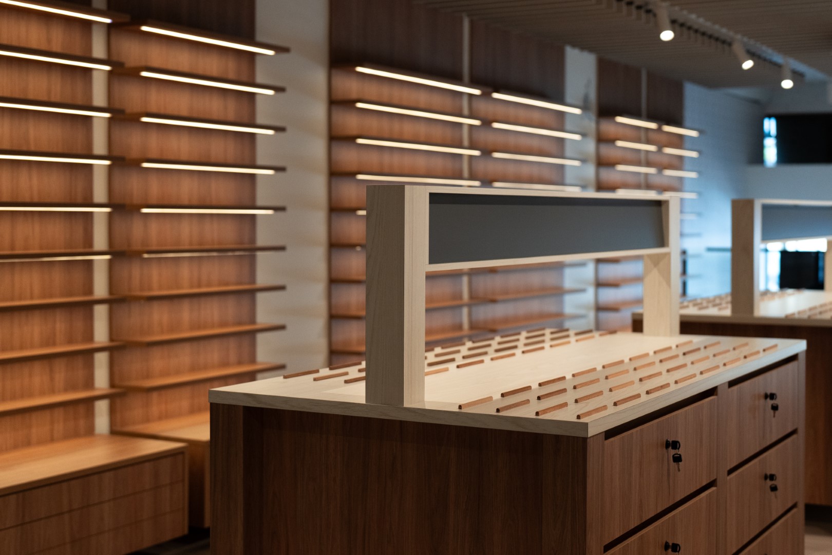 Custom timber display cabinets 