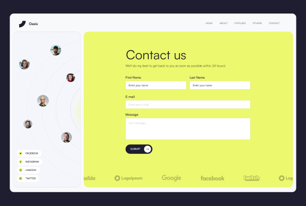 Contact page