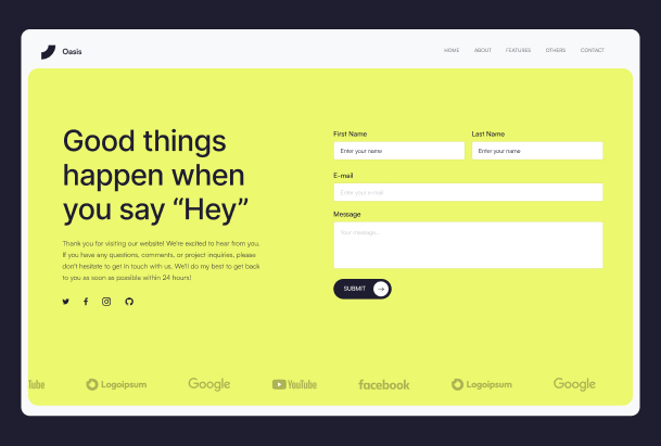 Contact page
