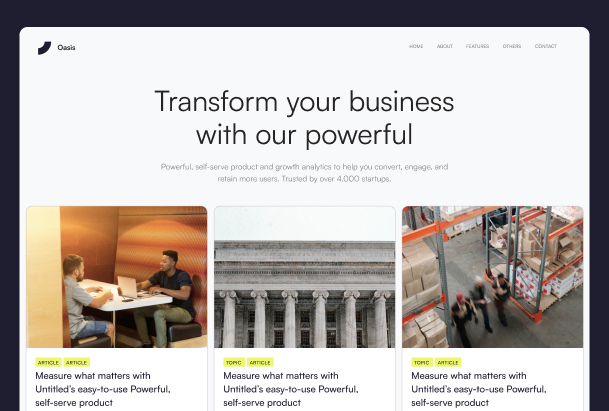Blog page