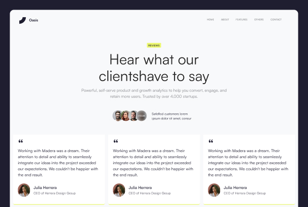 Testimonials Page