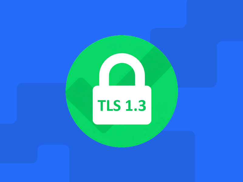 Green lock icon representing TLS 1.2 network security protocol