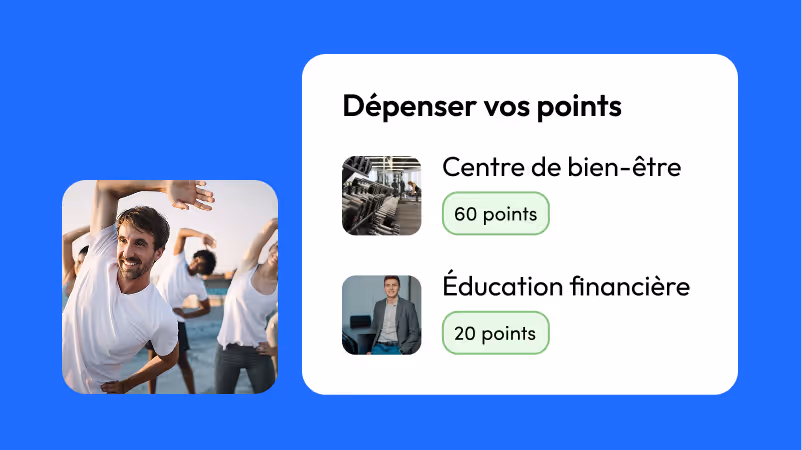 Personnes faisant de l'exercice et options de dépense de points de récompense