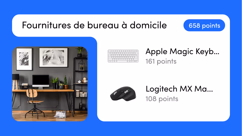 Espace de travail à domicile moderne avec bureau, chaise et accessoires