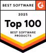 G2 Top 100 Best Software Award badge for 2023