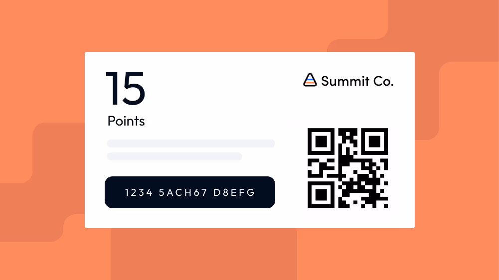 Carte de fidélité Summit Co. avec 15 points et code QR