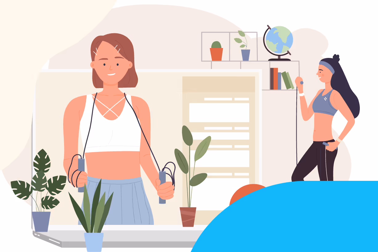 illustration of women exercising