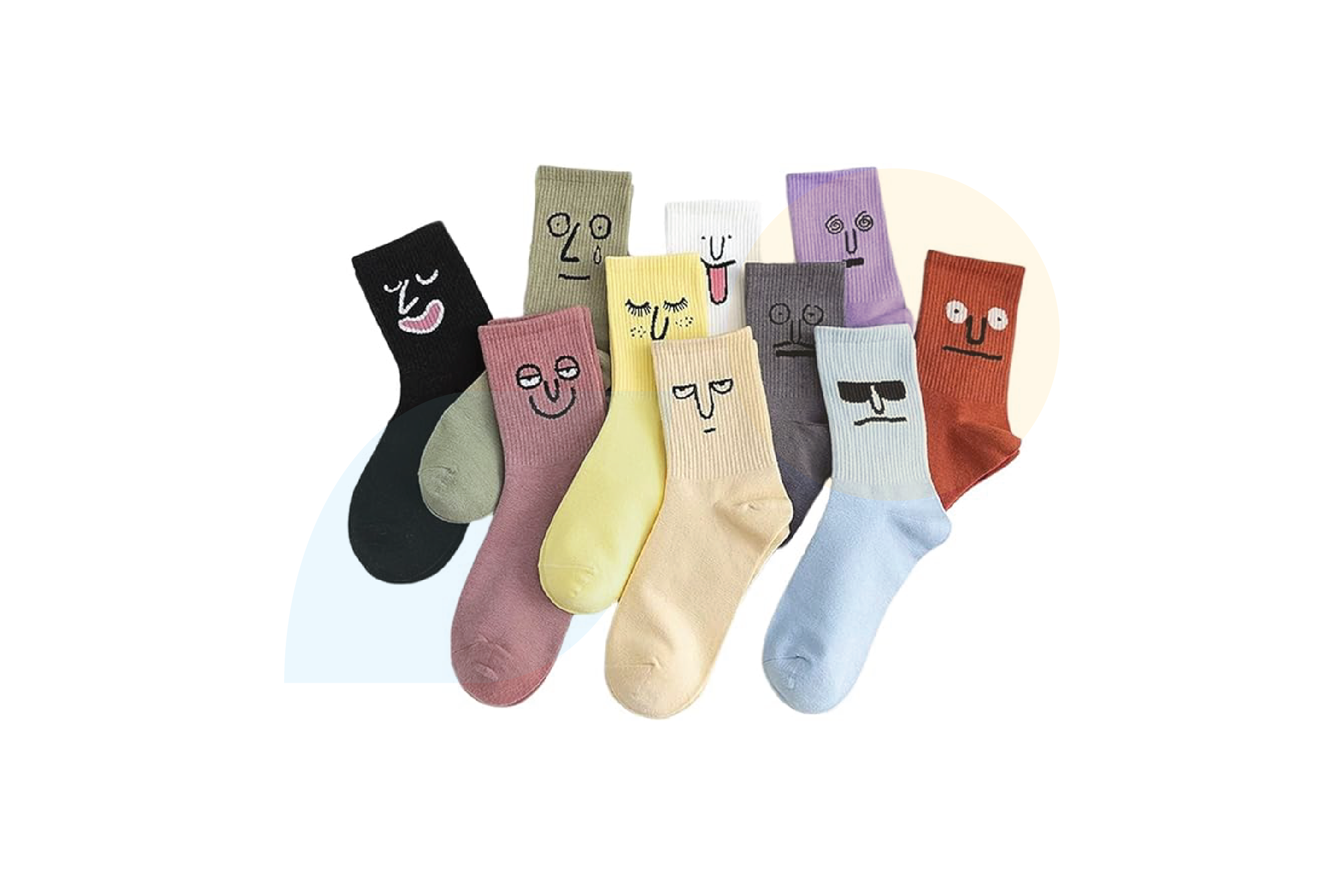 Fun and colorful decorative socks