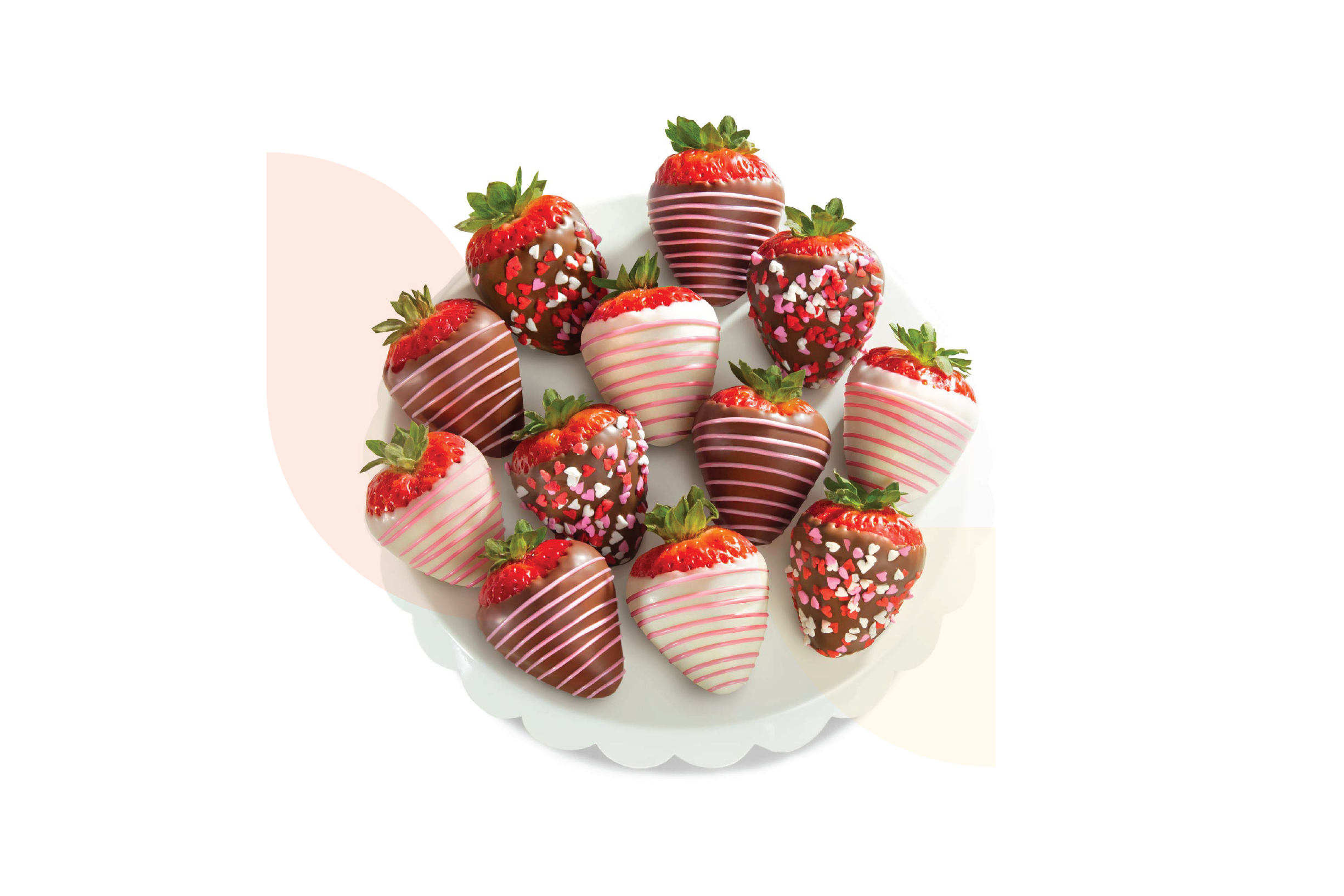 Plate of chocolate-dipped strawberries