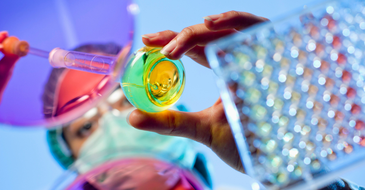 An image of a biotech professional working in biotech