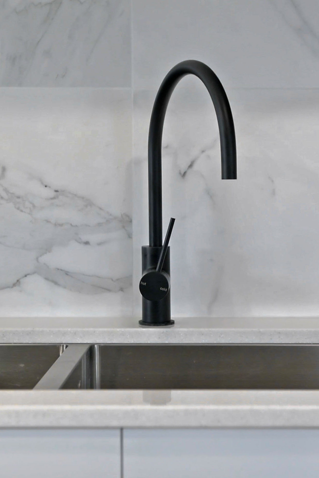 A set of black lights turned on in the kitchen.