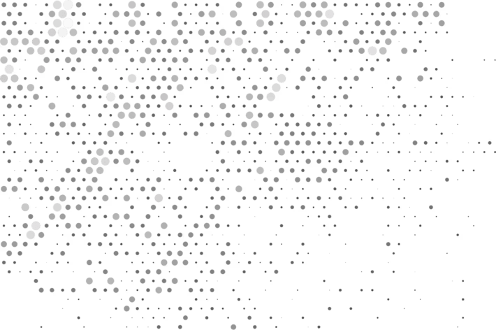 Abstract pattern of scattered gray and white dots on a transparent background.