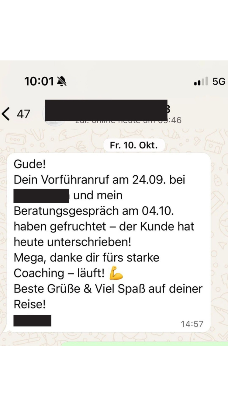 RWKMP Referenz - WhatsApp Chat Screenshot