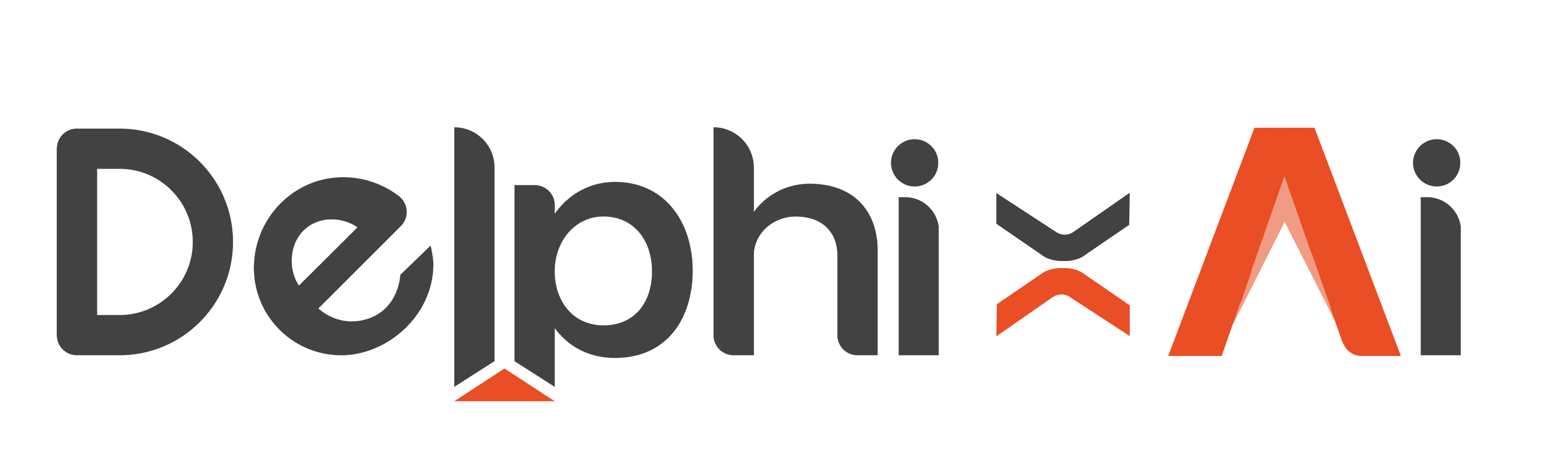 DelphixAI logo with stylized black and orange text.