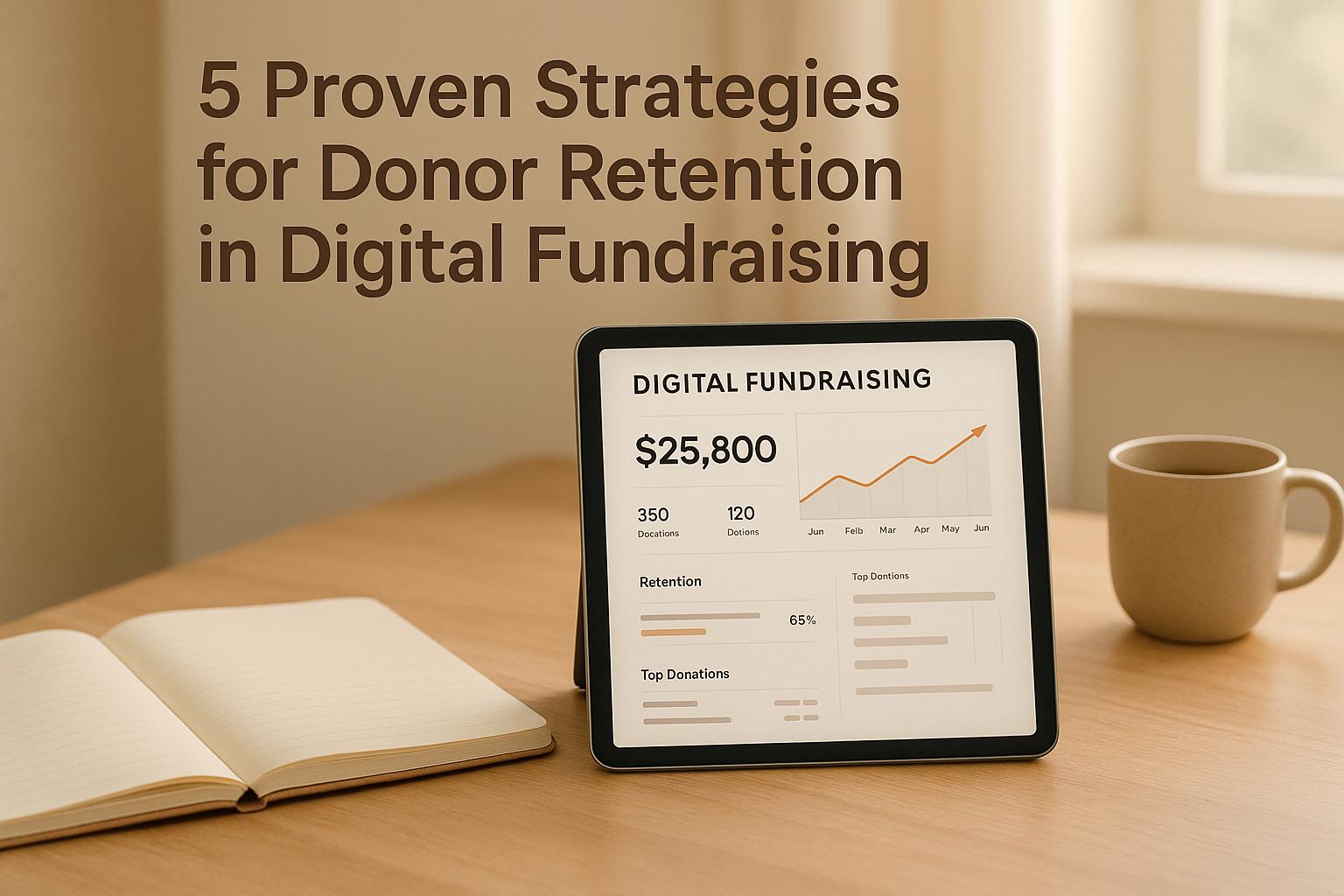 Explore five effective strategies for enhancing donor retention in digital fundraising, focusing on personalized engagement and data-driven insights.