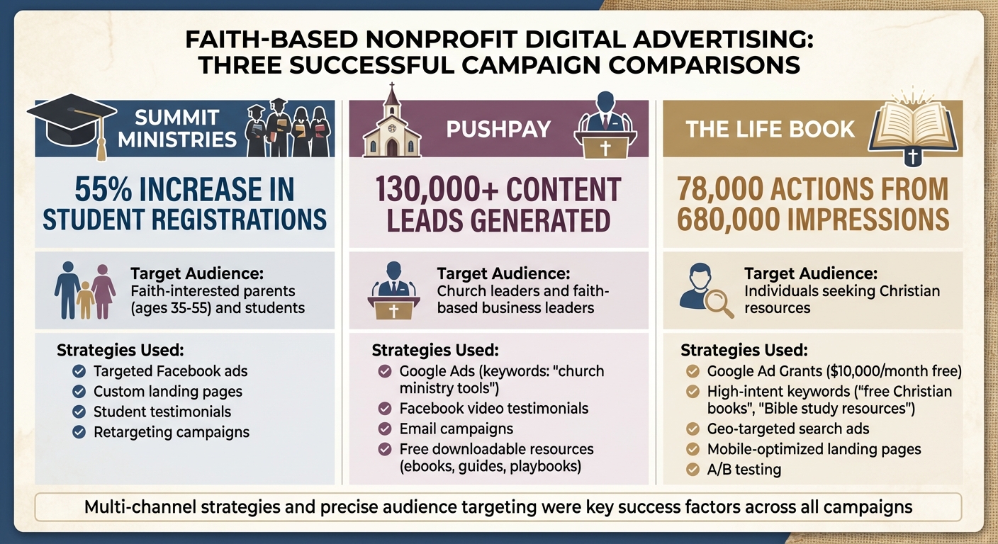 3 Faith-Based Digital Ad Campaign Results: Summit Ministries, Pushpay, and The Life Book
