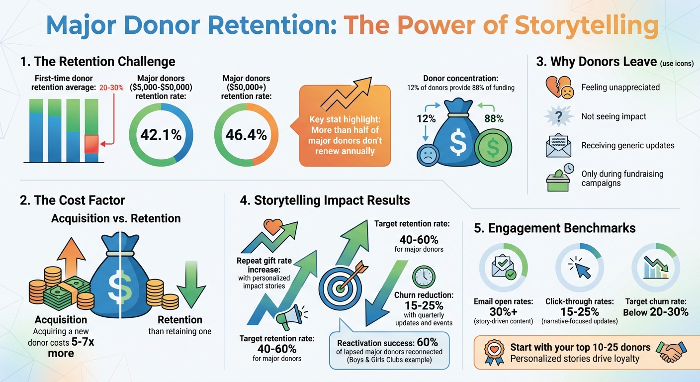 Major Donor Retention Statistics and Storytelling Impact