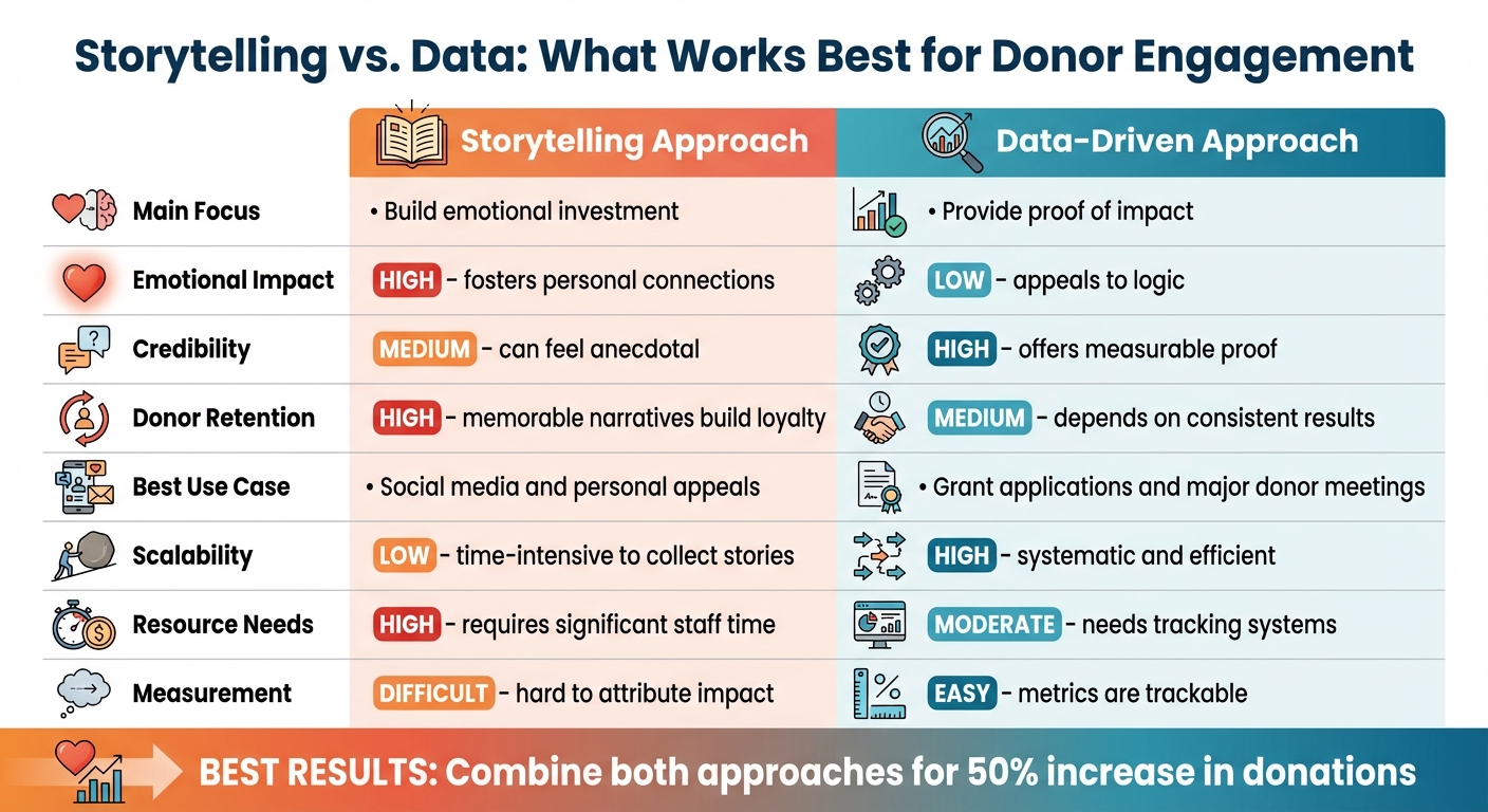 Storytelling vs Data-Driven Approach for Nonprofit Donor Engagement