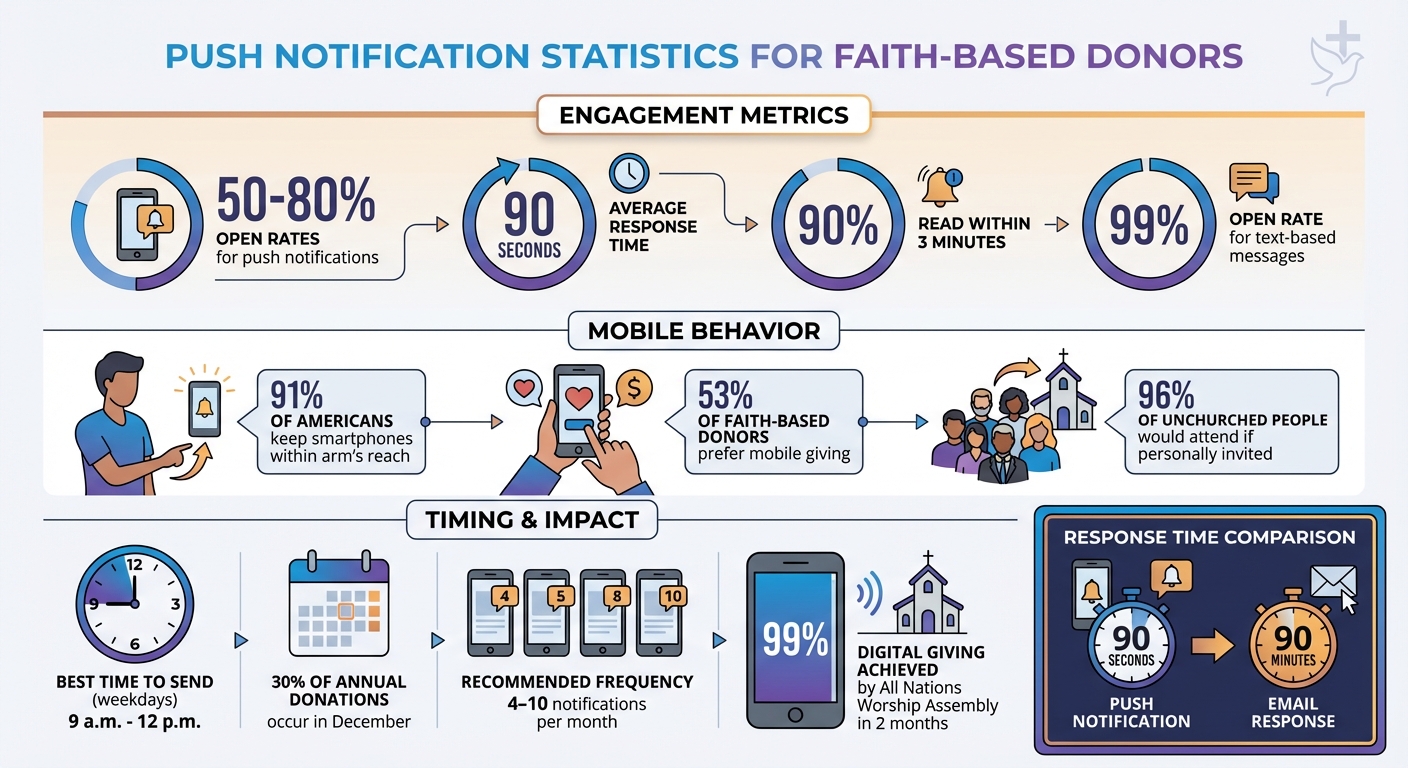 Push Notification Statistics for Faith-Based Organizations