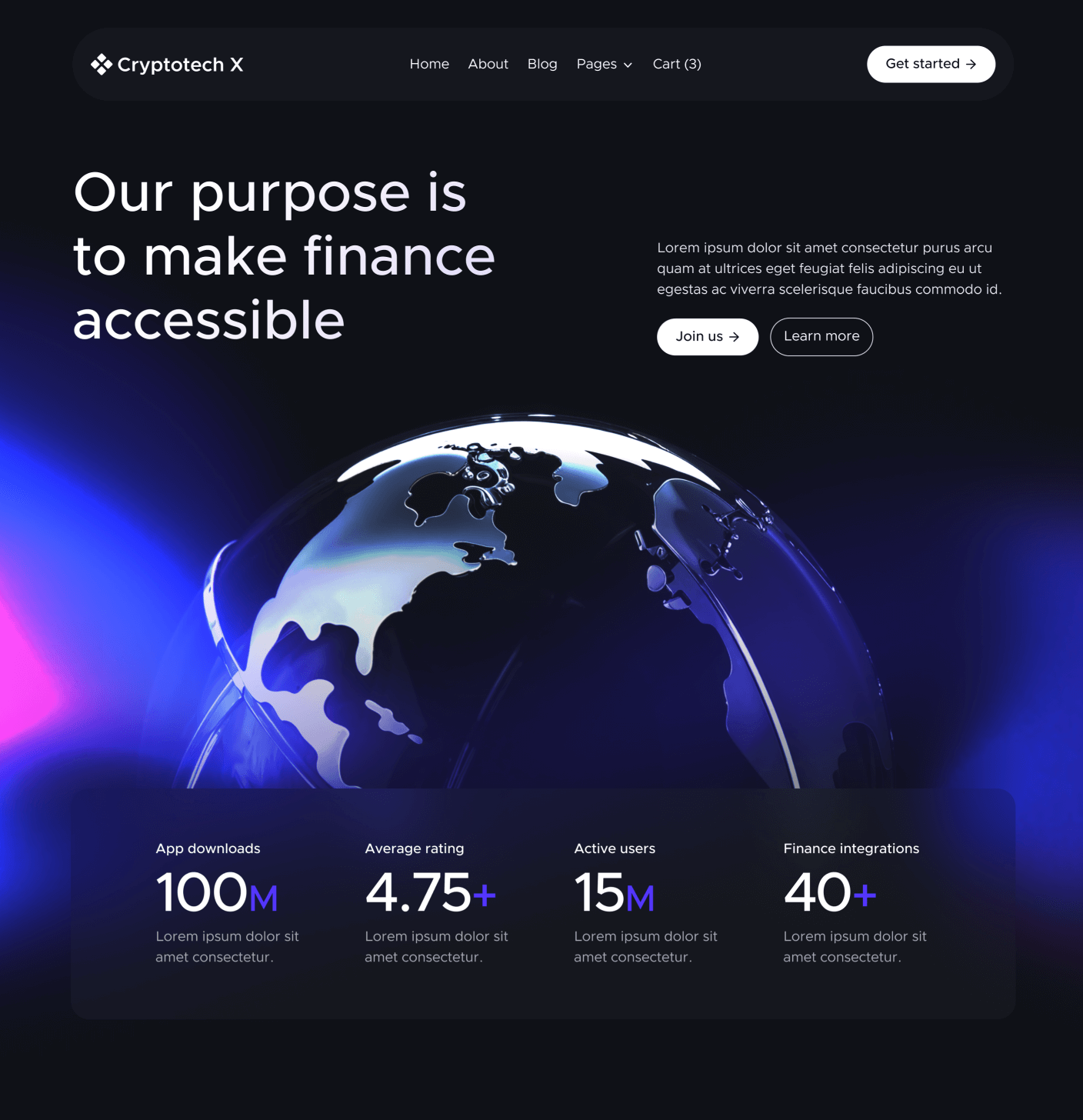 Cryptotech X - About Main Page - Crypto Webflow Templates