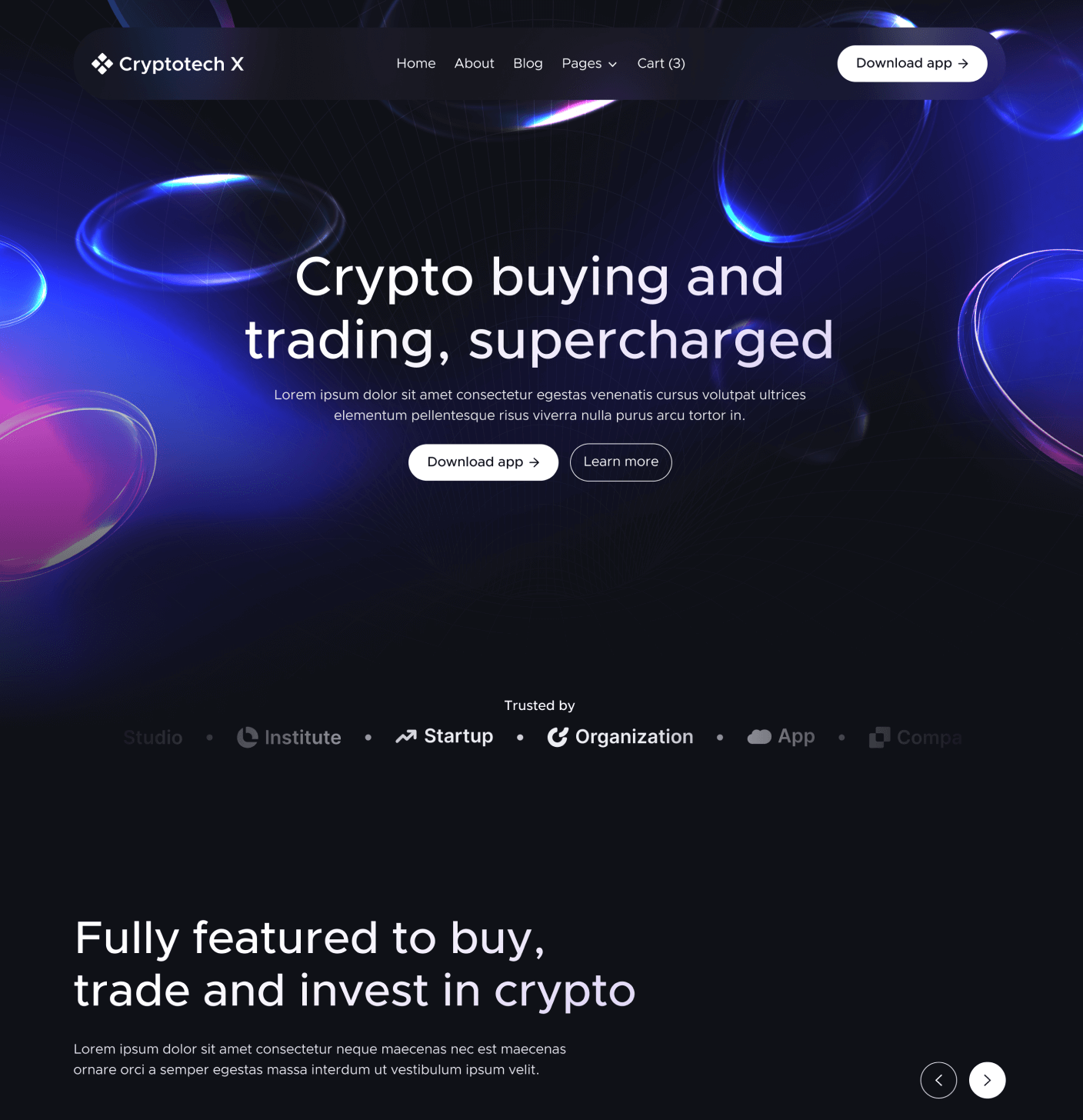 Cryptotech X - Home V1 Main Page - Crypto Webflow Templates