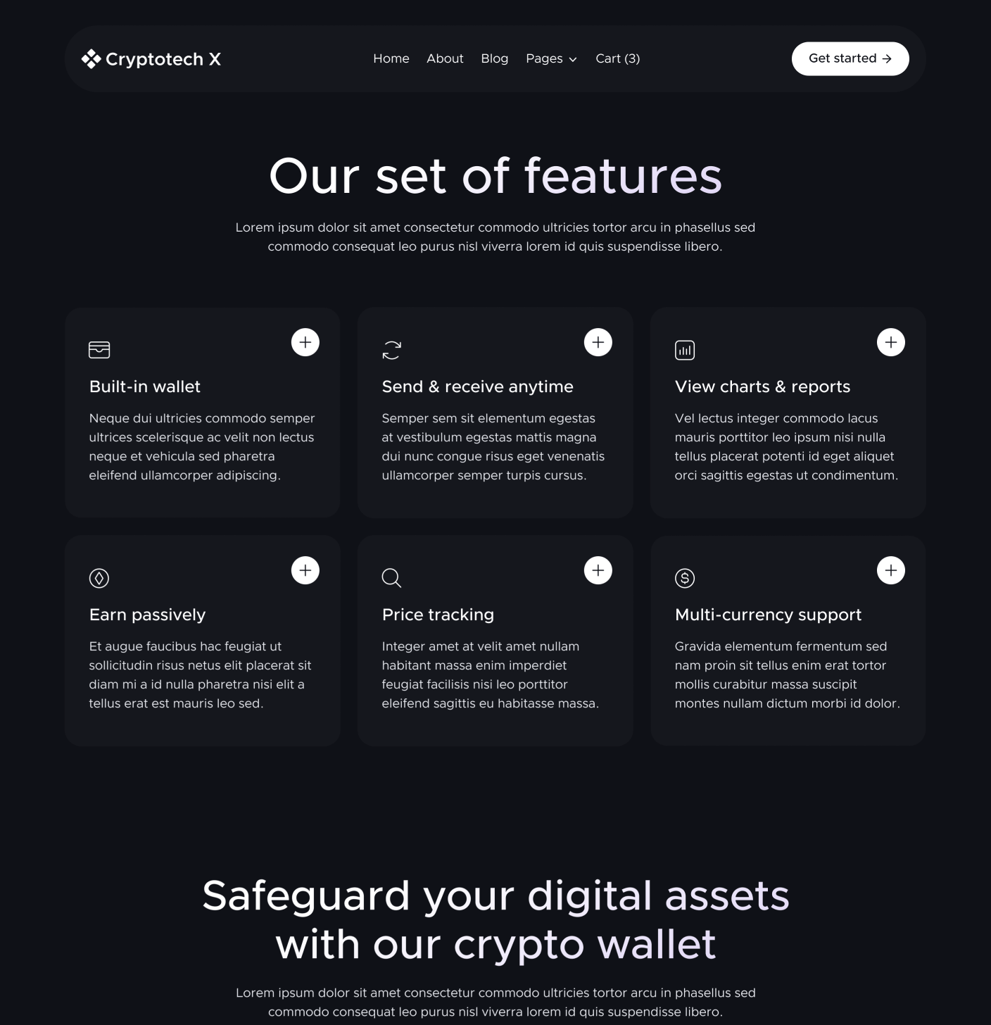 Cryptotech X - Features Main Page - Crypto Webflow Templates