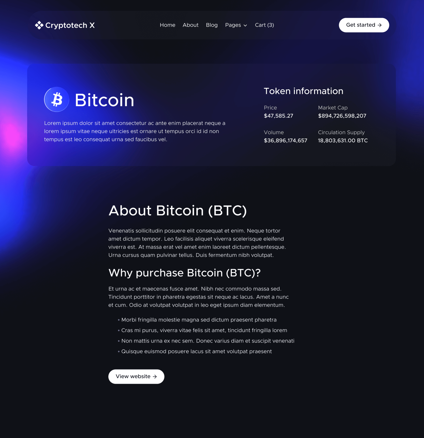 Cryptotech X - Integration Single Main Page - Crypto Webflow Templates