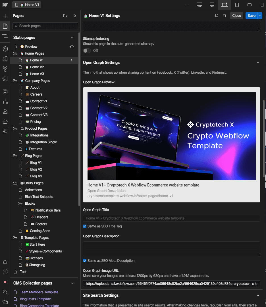 SEO - Cryptotech X Webflow Template