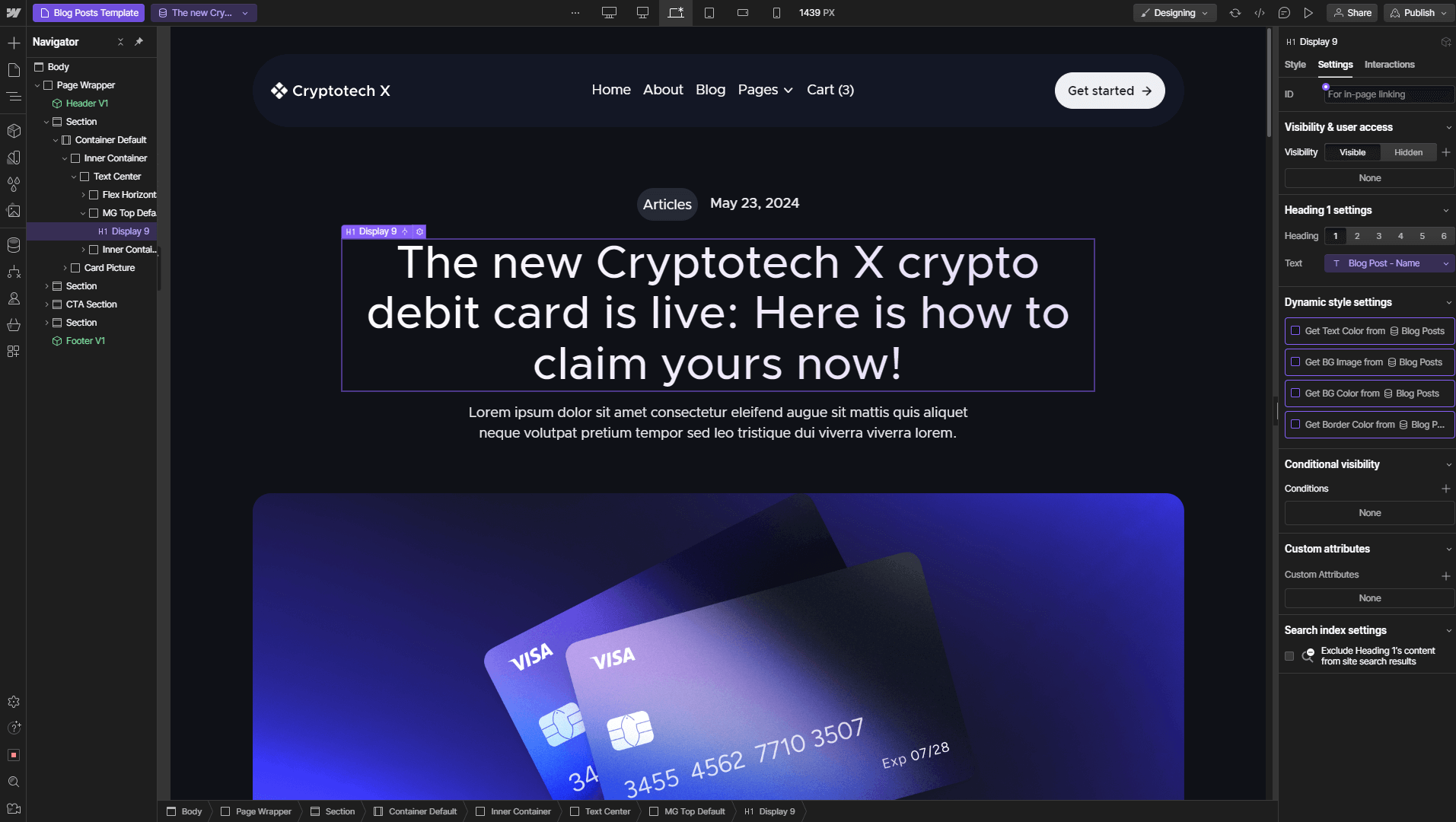 CMS Page - Cryptotech X Webflow Template