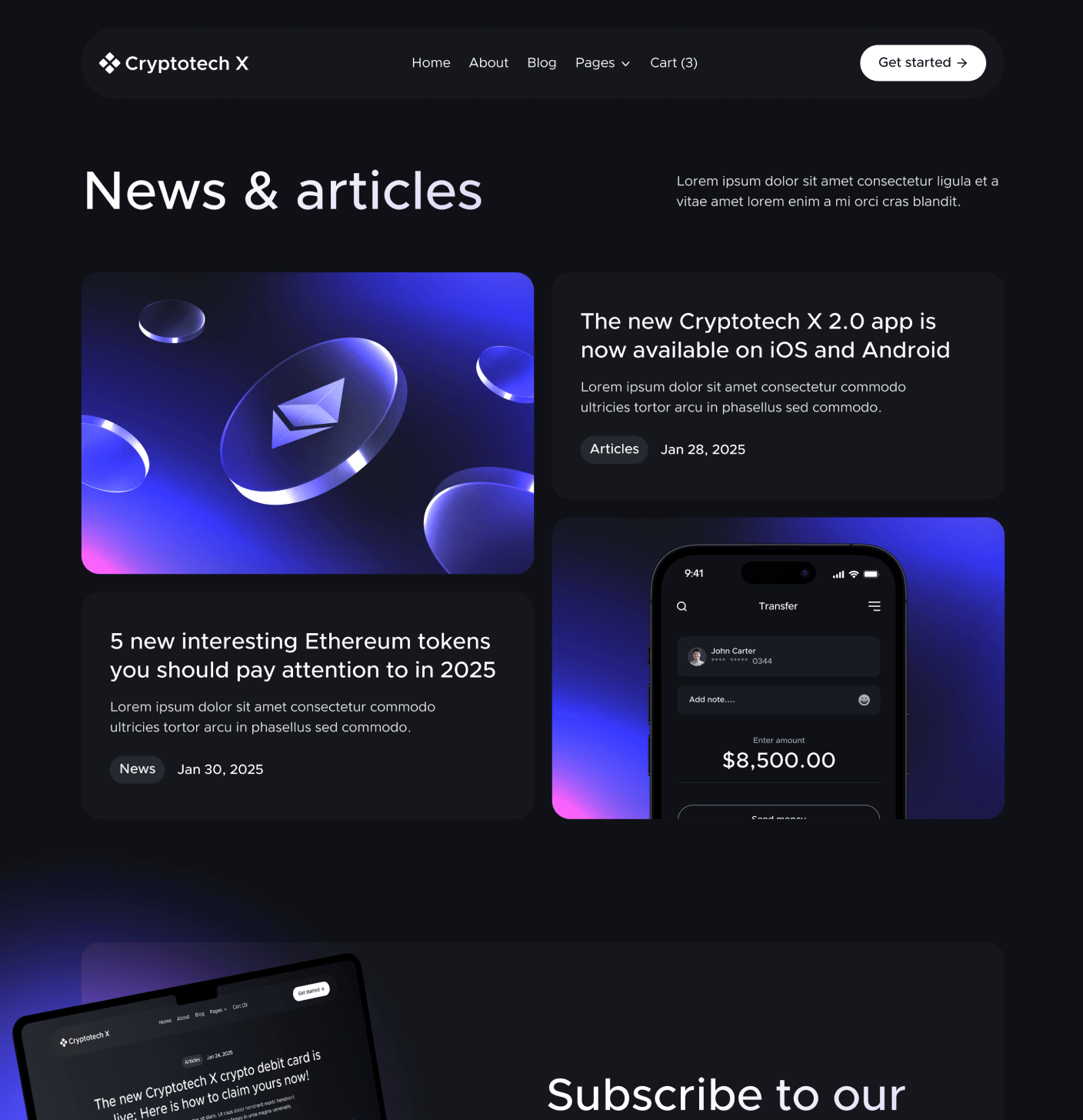 Cryptotech X - Blog V2 Page - Crypto Webflow Template
