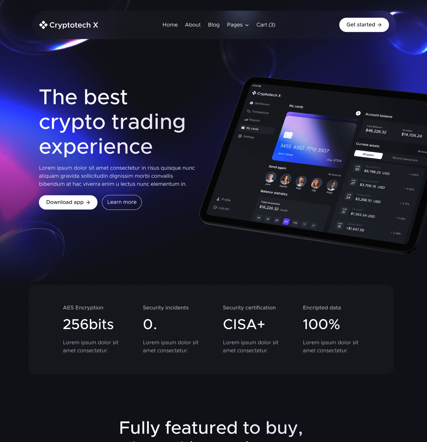 Cryptotech X - Home V2 Page - Crypto Webflow Template