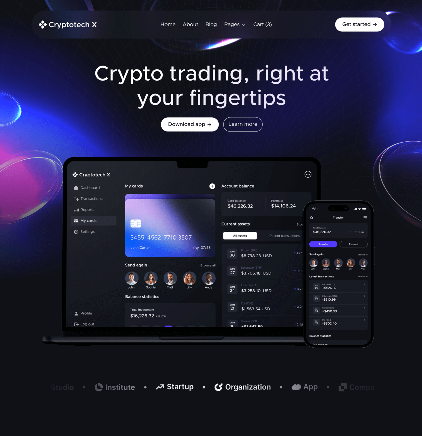 Cryptotech X - Home V3 Page - Crypto Webflow Template