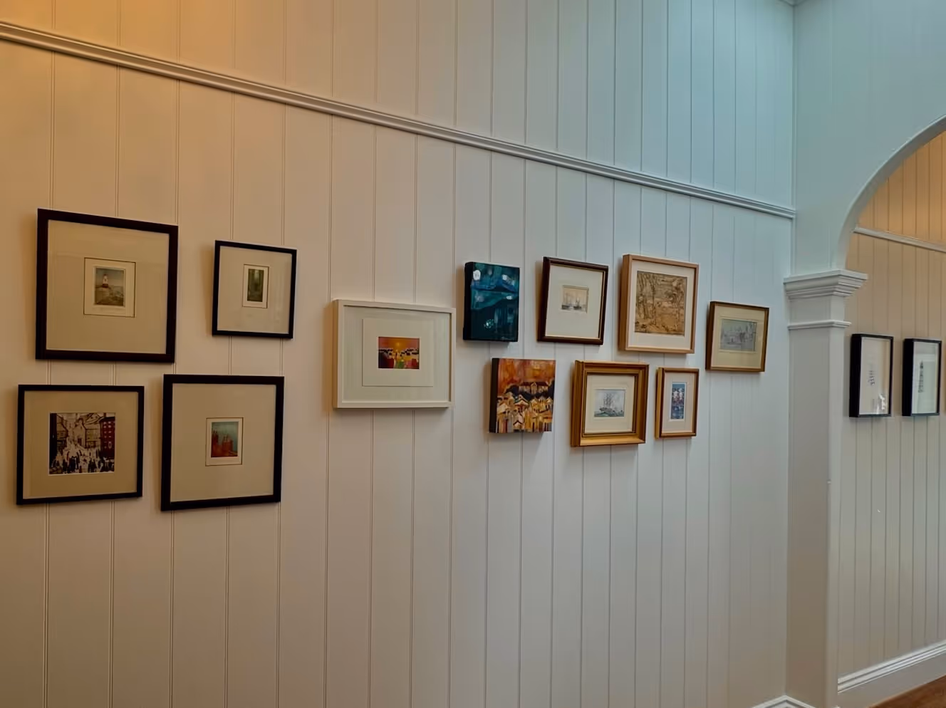 canvas artwork installed on wall