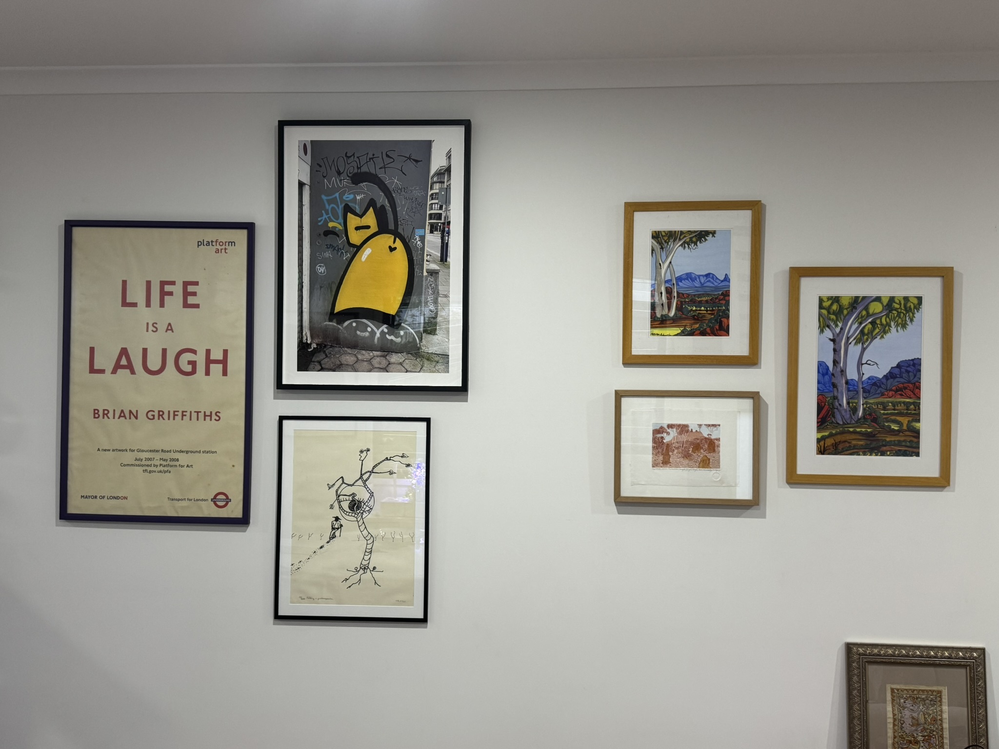 large frame wall installation Brisbane professional art hanging