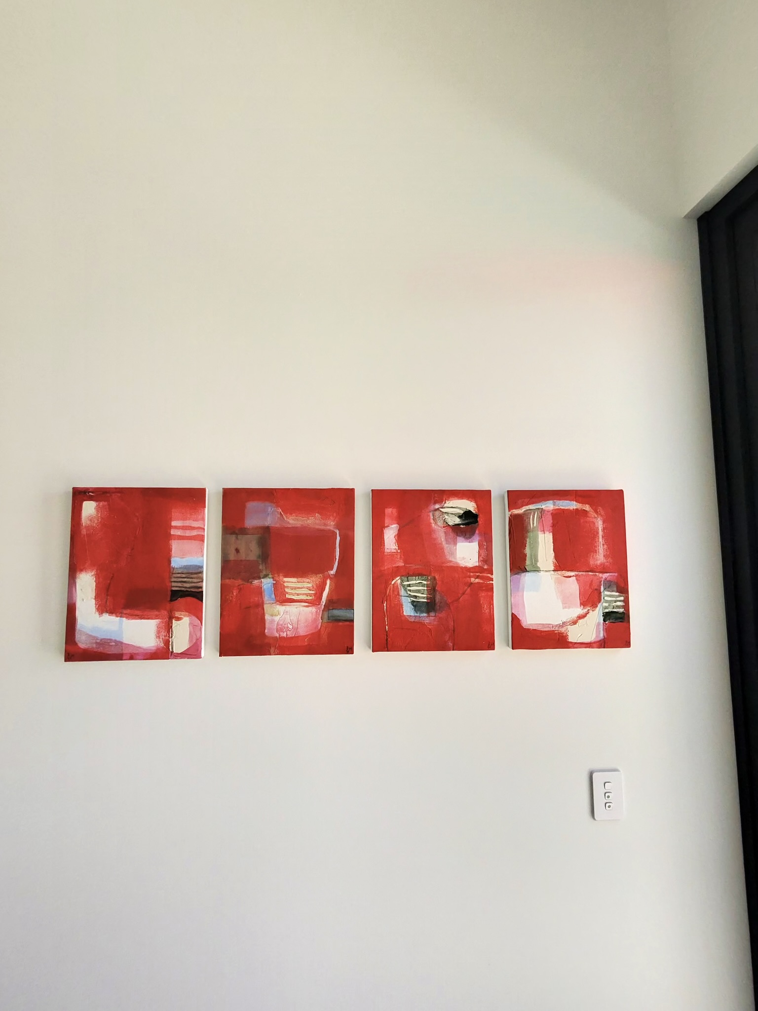 modern house gallery wall installation Brisbane interior