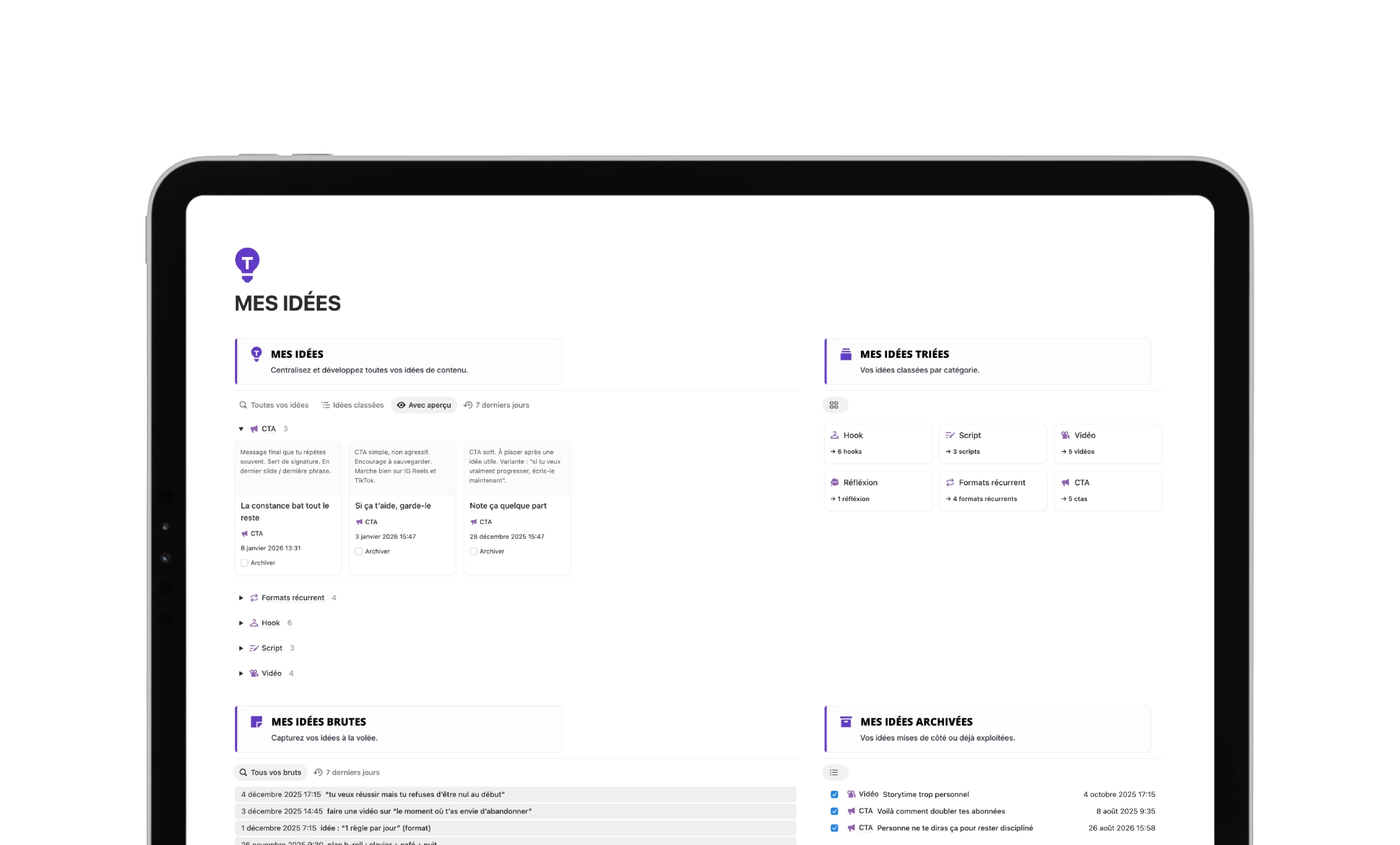 Template Notion Second Cerveau - Suivi de lecture avec statistiques des livres et notes détaillées