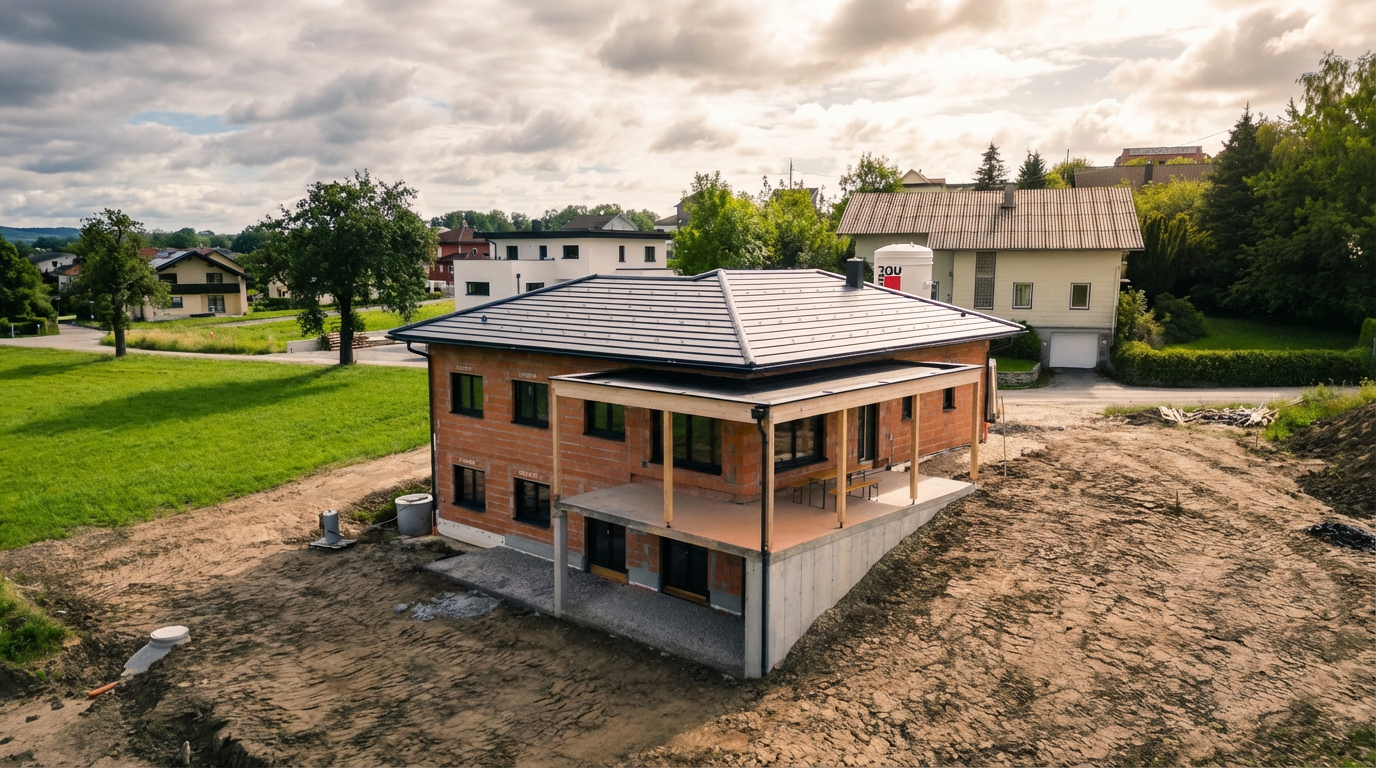 Einfamilienhaus mit Hanglage in Senftenbach