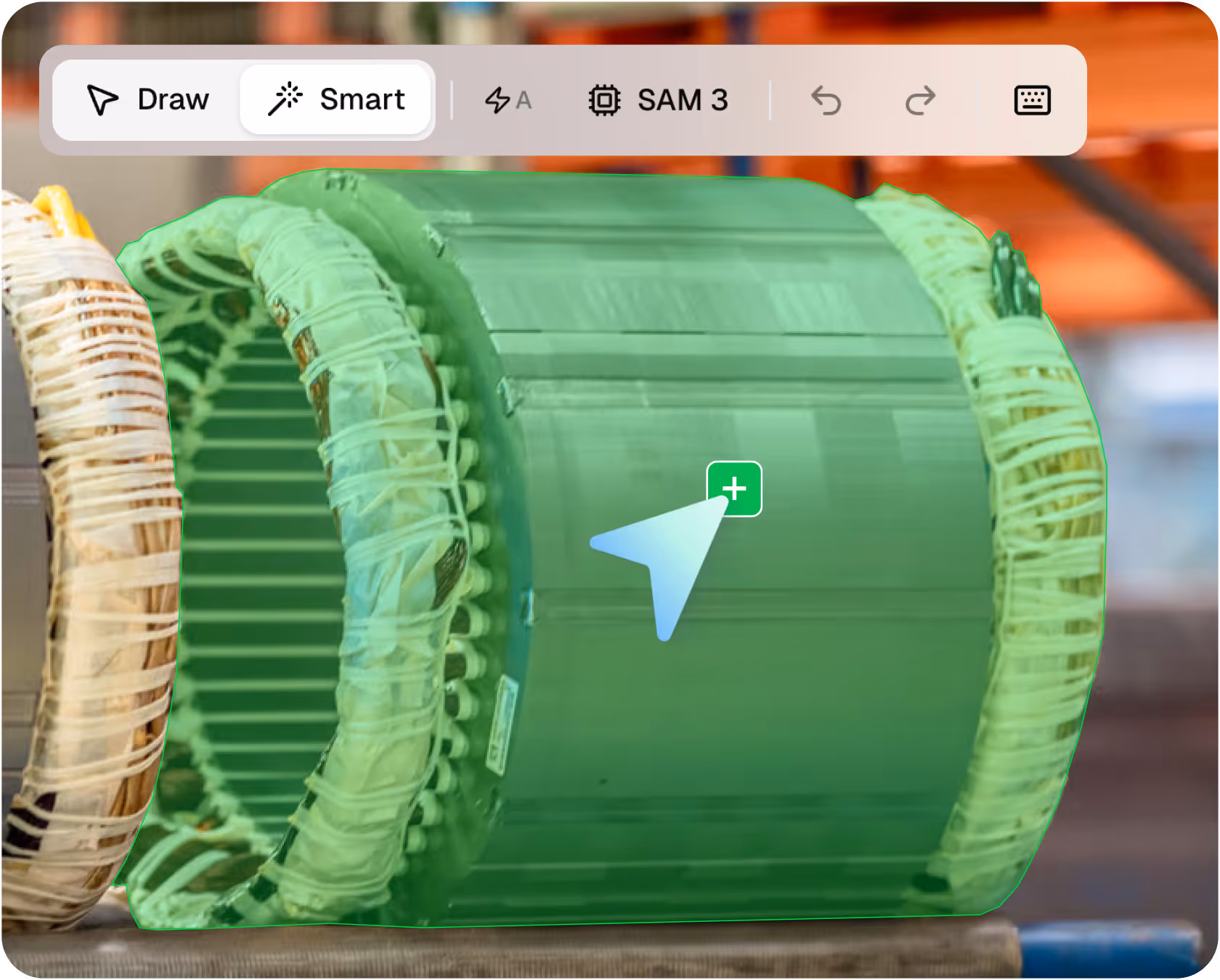 Close-up of a leopard's face showing one ear and yellow eyes with black spots on its fur.