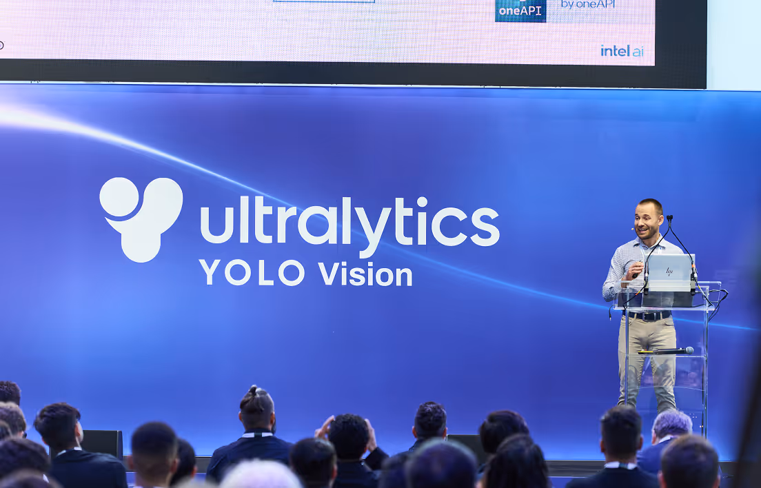 Watch Intel take the stage to showcase the Ultralytics YOLO and OpenVINO integration.