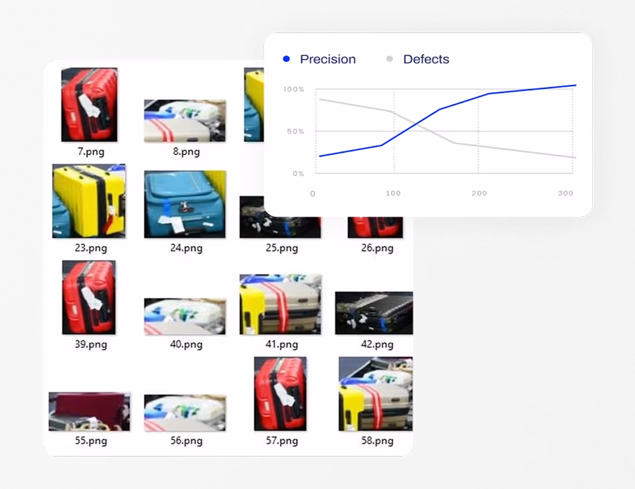 Industrial component highlighted with a segmentation mask, demonstrating object segmentation in a manufacturing context.