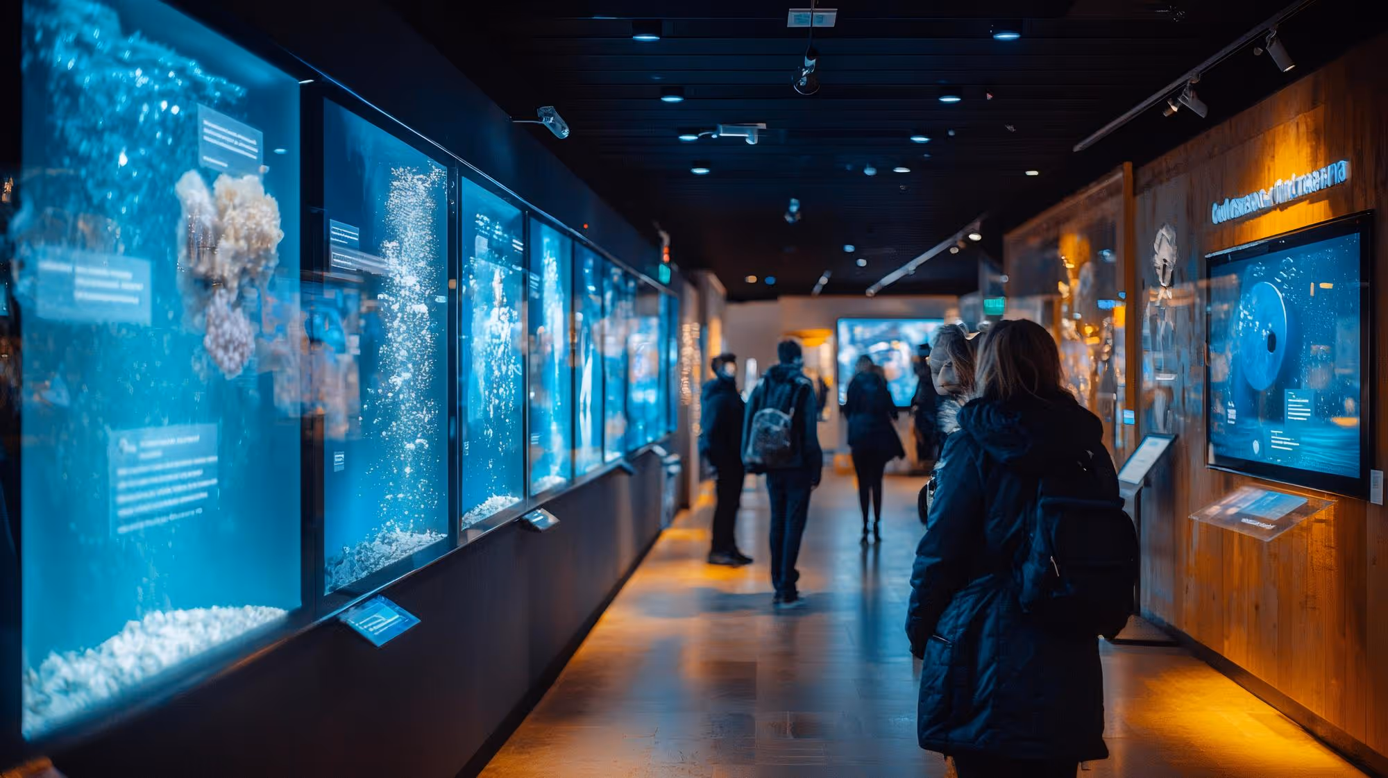 Visitors exploring an interactive digital experience centre designed by Pro Digital in Bangalore