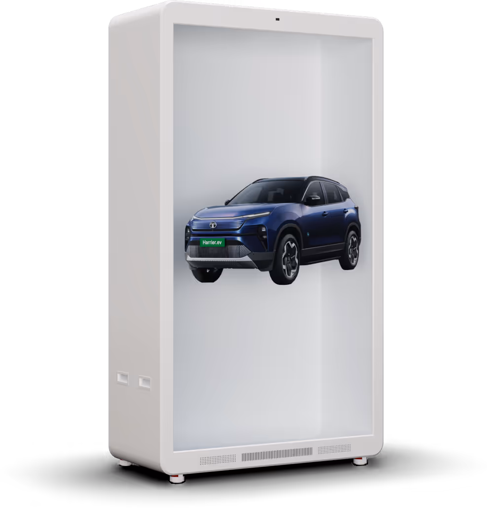 ProVerse H1 projecting a full-scale 3D holographic SUV for immersive automotive product display