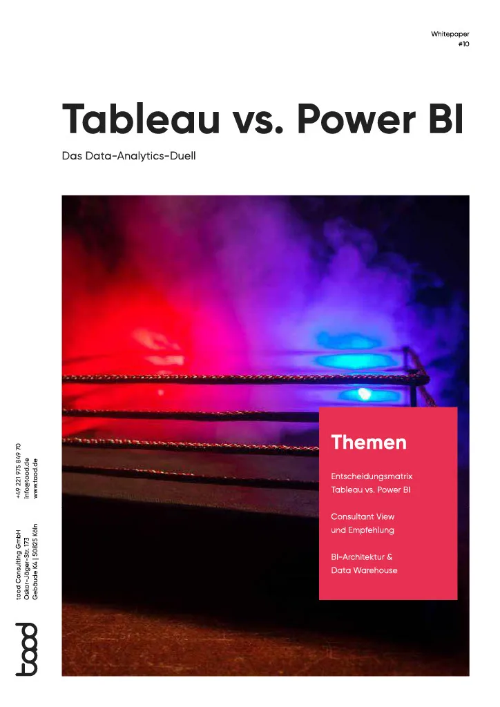 Whitepaper Tableau vs. Power BI taod Consulting