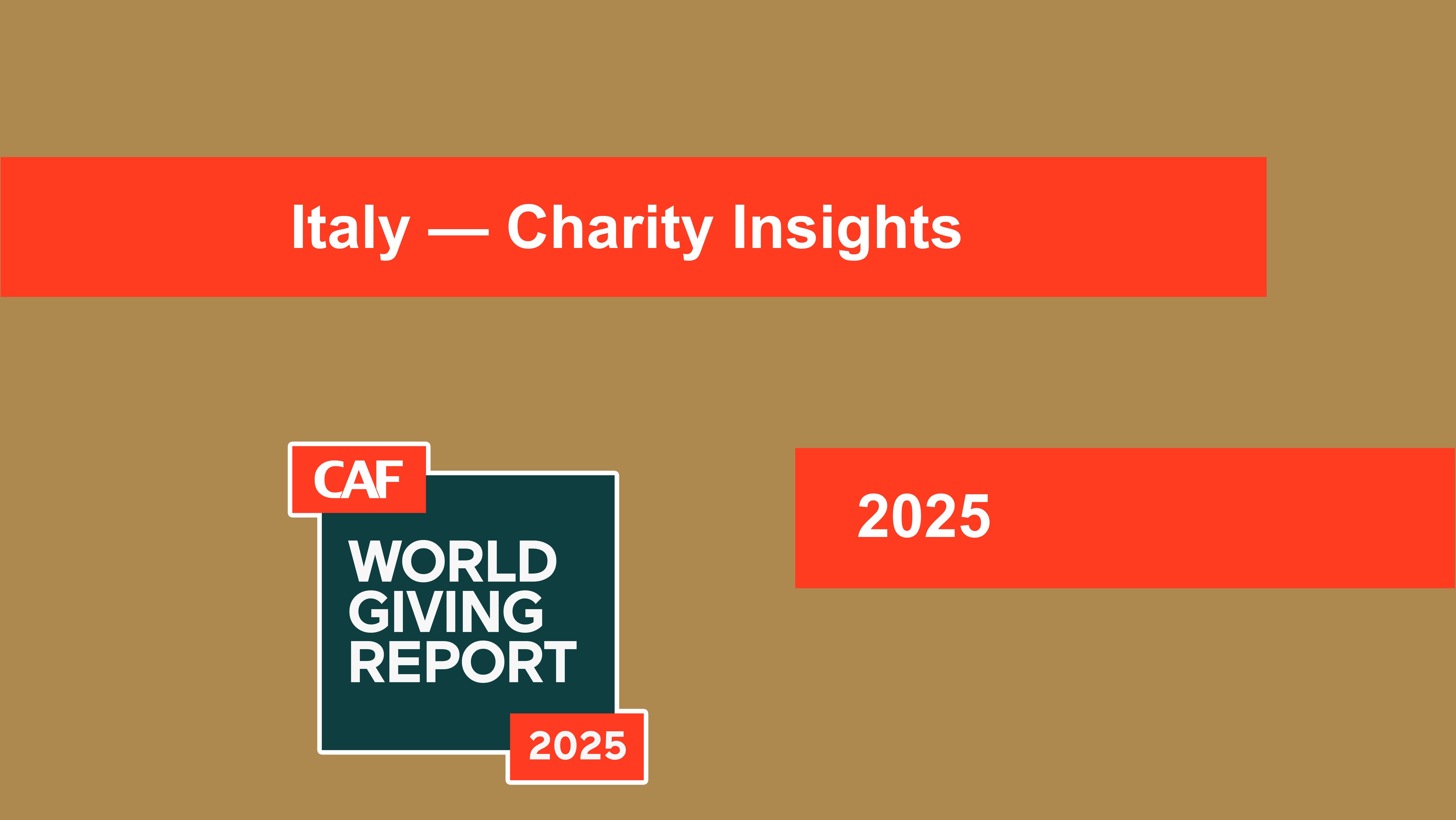 ITALY: CHARITY INSIGHTS 2025