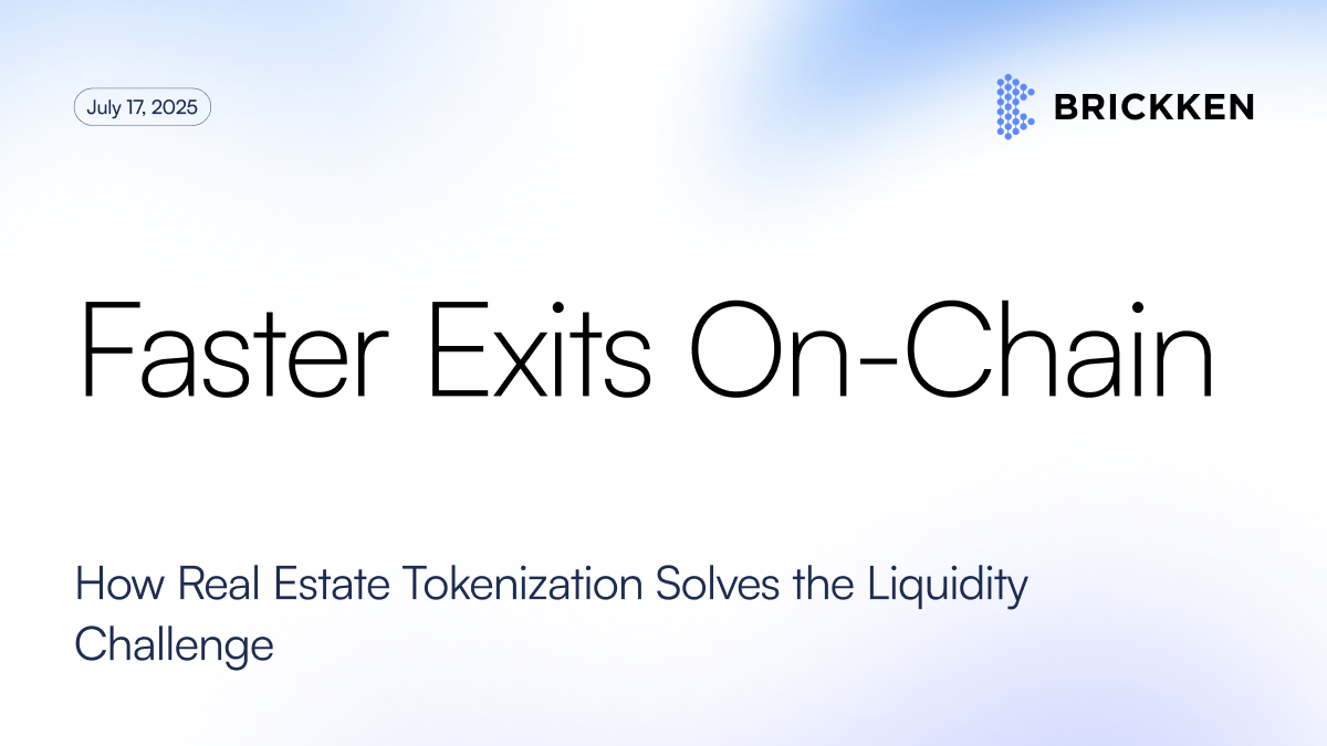 Sorties plus rapides : comment la tokenisation immobilière résout le problème de liquidité