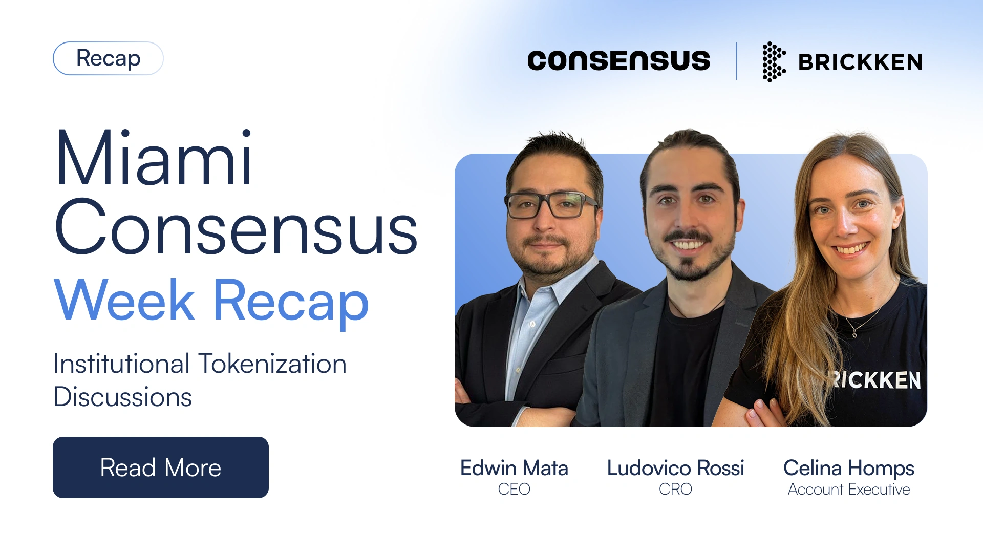 Brickken en Consensus Miami: La tokenización pasa de la narrativa a la implementación.