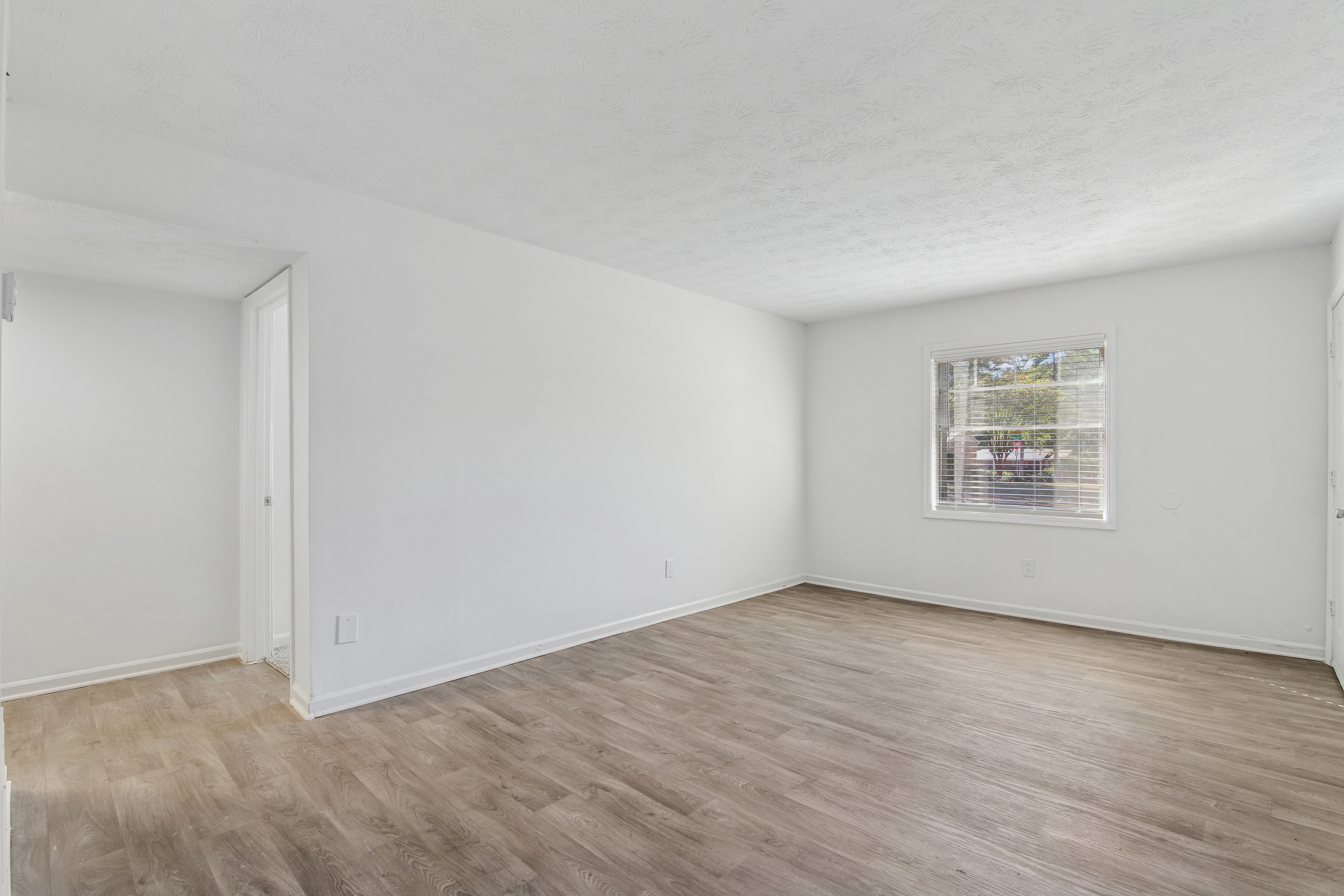 Empty living room with window