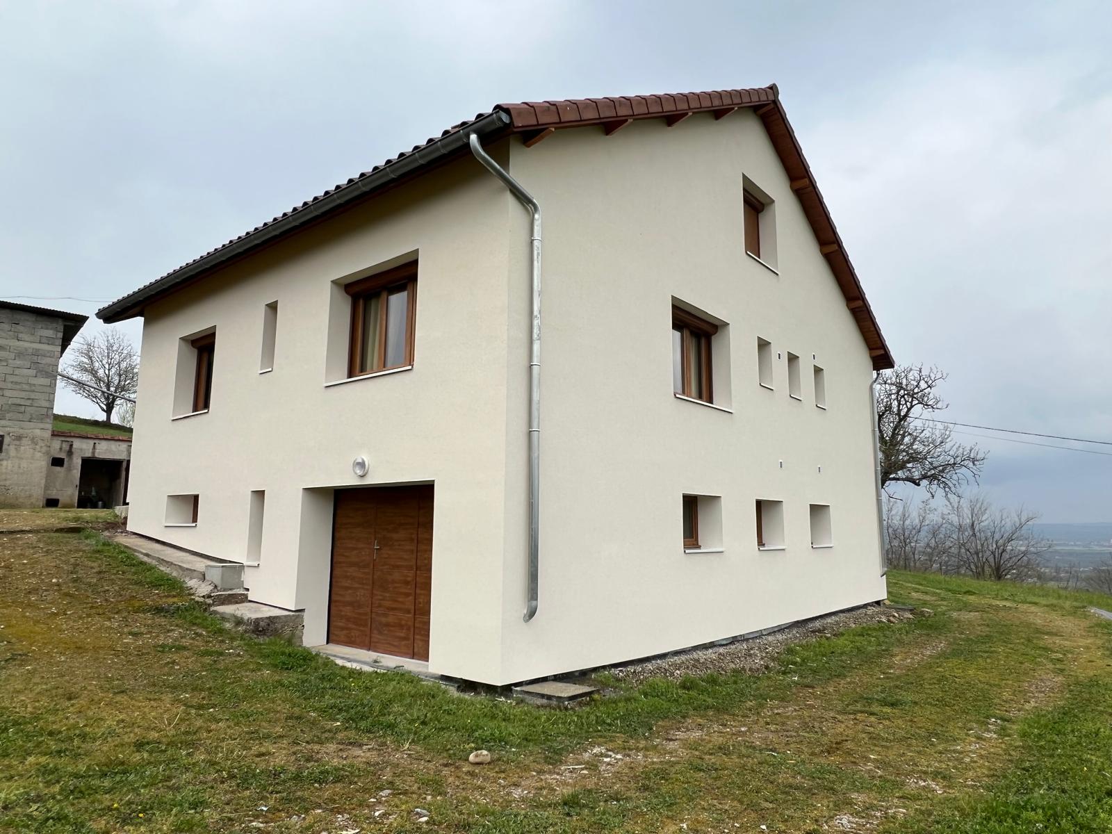 Chantier réaliser a Auberives en royans par DLS FACADE 